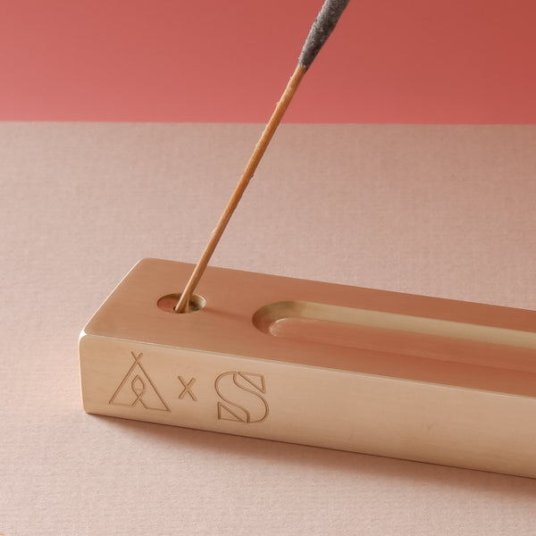 Easrl of East x Swarf limited edition brass incense holder
