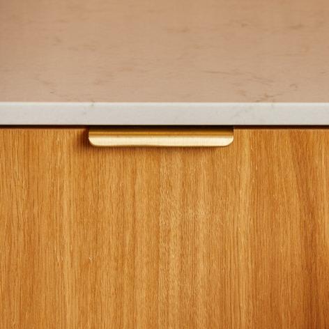 slim edwards edge pull in brass by swarf hardware